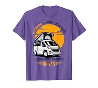 Homme Humour Chauffeur Van Humour Cadeau Van Life T-Shirt, Homme, Violet Chiné, S