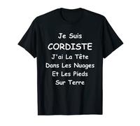 Homme Humour cordiste tête dans les nuages je suis cordiste T-Shirt