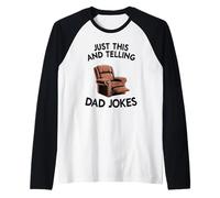 Homme Humour drôle pour Homme Grandpa Just This and Telling Dad Jokes Manche Raglan