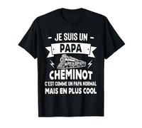 Homme Humour Papa Cheminot Fête des Pères train Drôle T-Shirt