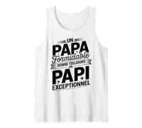 Homme Humour Papi Exceptionnel Fête des Pères Phrase Drôle Papi Débardeur
