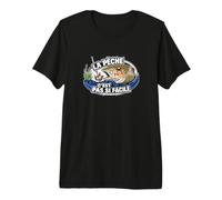 Homme Humour Pêche Truite Pêcheur C'est Pas Si Facile T-Shirt Haut de Gamme