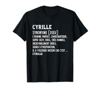 Homme Humour Prénom Personnalisé Cyrille Définition T-Shirt
