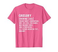 Homme Humour Prénom Personnalisé Gregory Définition T-Shirt, Homme, Rose Chiné, S