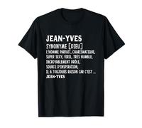 Homme Humour Prénom Personnalisé Jean-Yves Définition T-Shirt