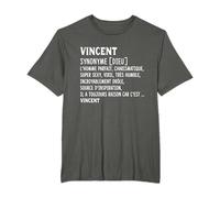 Homme Humour Prénom Personnalisé Vincent Définition T-Shirt