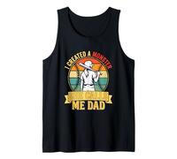 Homme I Created A Monster She Calls Me Dad Baseball Vintage Débardeur