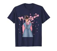 Homme inspiré de Manhwa en fleurs de cerisier coréen Hanbok T-Shirt