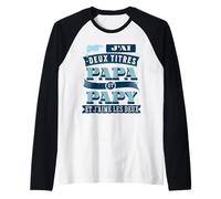 Homme J'Ai Deux titres Papa et Papy et j'aime les 2 Fête des Pères Manche Raglan