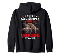Homme J'aime La Chasse pour Chasseur Passion de la Chasse Sweat à Capuche