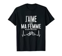 Homme J'aime Ma Femme Drôle Cycliste Mari Cyclisme Vélo Humour T-Shirt