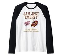 Homme Jam Jest Emeryt Polish Pensioner Funny Tee Retirement Polska Manche Raglan