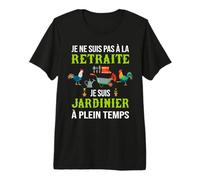 Homme Jardinage Cadeau Hommes Papi Retraite à Plein Temps Jardin T-Shirt Haut de Gamme