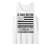 Homme Je Suis Breton Humour Bretagne Cadeau Drapeau Breton Débardeur