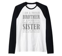 Homme Je suis Le Fier frère d'une Merveilleuse sœur Douce et géniale Manche Raglan