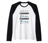Homme Je suis lituanien en Train de Faire des Choses lituaniennes Amoureux de la Lituanie Manche Raglan