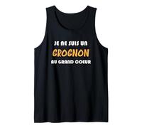 Homme Je suis Un Grognon au Grand cœur Humour Homme Grognon Débardeur