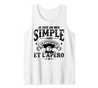 Homme Je suis un mec simple j'aime la pétanque et l'apéro Débardeur