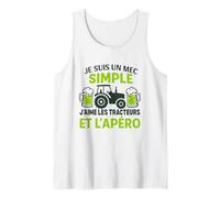 Homme Je suis Un Mec Simple J'aime Les Tracteurs Et L'Apéro Débardeur