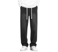 Homme Jean Regular 2025 Pantalon Cargo Homme Pantalon de Travail avec Poches Tube Droit Pantalons de Jogging Léger Cordon de Serrage Mince Pantalons Couleur Unie Pants Grande Taille en Plein Air