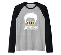 Homme Jongen Flamand Boy Silhouette Cool Flanders Pride Belgique Manche Raglan