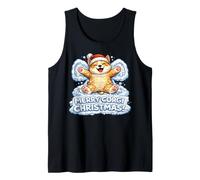 Homme Joyeux Corgi Christmas ! Chien Ange des Neiges Adorable Garçons Filles Débardeur