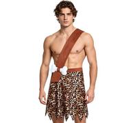 Homme Jupe Indienne Native Adulte Des Cavernes Costume De Carnaval Brun S