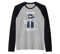 Homme Just a Dad Who Always Came Back with The Milk Father's Day Manche Raglan