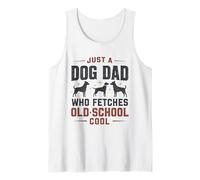 Homme Juste Un père de Chien Qui va Chercher Un Amoureux de la Vieille école et du rétro des années 80 Débardeur