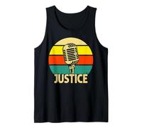 Homme Justice Microphone rétro Musique drôle années 80 Vintage Lovers Débardeur