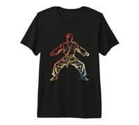 Homme Karate Boy Sketch Vintage pour garçons T-Shirt Haut de Gamme
