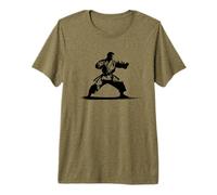 Homme Karate Guy Esquisse d'autodéfense T-Shirt Haut de Gamme