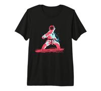 Homme Karateka Boy Synthwave Style T-Shirt Haut de Gamme