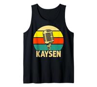 Homme Kaysen Microphone rétro avec nom Amusant des années 80 Vintage Lovers Débardeur