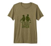 Homme La Guerre intérieure n'est jamais terminée T-Shirt Haut de Gamme