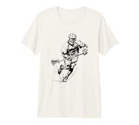 Homme Lacrosse Guy Esquisse d'un Sport d'équipe T-Shirt Haut de Gamme