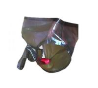 Homme Latex Boxers Shorts Transparent Latex Caleçons Latex Slips sous-vêtement en Latex pour Homme (Grand)