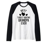 Homme Le Meilleur Grand-père Chasseur de dindes de Tous Les Temps Manche Raglan