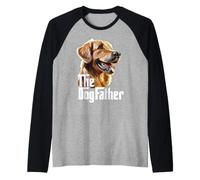 Homme Le père du Chien Golden Labrador Yellow Retriever Lab Dad Dog Manche Raglan