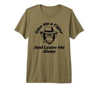 Homme Leave Me Alone Cool Cigar Monkey T-Shirt Haut de Gamme