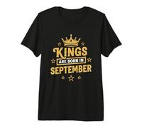 Homme Les Rois Naissent en Septembre T-Shirt Haut de Gamme