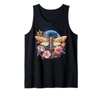 Homme Libellule Lune Art avec Harmonie Florale Débardeur