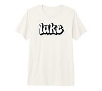 Homme Luke Graffiti Nom personnalisé Lettrage Noir Blanc T-Shirt Haut de Gamme