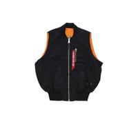 ALPHA INDUSTRIES Gilet 'MA-1' rouge / noir / blanc cassé, Taille XL
