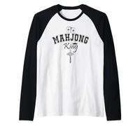 Homme Mahjong King of Tiles Mens Mahjaholic Men It's Mahjong Time Manche Raglan