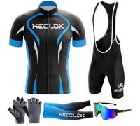 Homme Maillot de Cyclisme Manches Courtes et Cuissard avec Respirant 9DGel Rembourré Vêtement Cycliste,Ensemble de Maillots de Cyclisme Le Plus récent 2024Tenue VTT Vélo de RouteSet (TYP-8,XL)