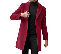 Homme Manteau Parka Laine Slim Classique Trench Mi-Longue Décontractée Duffle-Coats Veste Longue Classique Casual Outwear