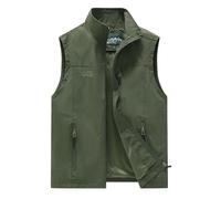 Homme Manteau sans Manche,Veste sans Manches Veste de Sport Gilet de Chasse Reporter Photographie, Pêche, de Plein Air Sports de Voyage Les Poches Gilets Séchage Rapide