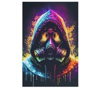 Homme masqué Puzzles Adulte 1000 Pieces Cadeau Famille Puzzle Classique 3D EnfantsJouet en Bois Cadeau Unique （78×53cm）