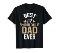 Homme Meilleur Chien de Compagnie Mignon Smooth Collie Dad T-Shirt Graphique avec Valeur